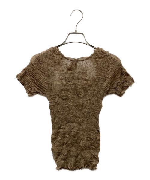 TODAYFUL（トゥデイフル）TODAYFUL (トゥデイフル) 2way Sheer Knittops 2Way シアーニット カーキ サイズ:FREEの古着・服飾アイテム