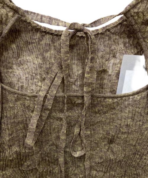 TODAYFUL（トゥデイフル）TODAYFUL (トゥデイフル) 2way Sheer Knittops 2Way シアーニット カーキ サイズ:FREEの古着・服飾アイテム