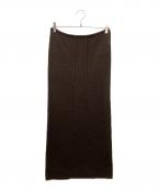 TODAYFULトゥデイフル）の古着「Miniboucle Knit Skirt ミニブークレ ニットスカート」｜ブラウン