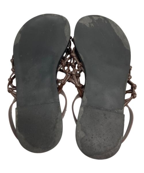 anuke（アンヌーク）anuke (アンヌーク) Braid Flat Shoes メッシュサンダル ブラウン サイズ:サイズ表記無しの古着・服飾アイテム