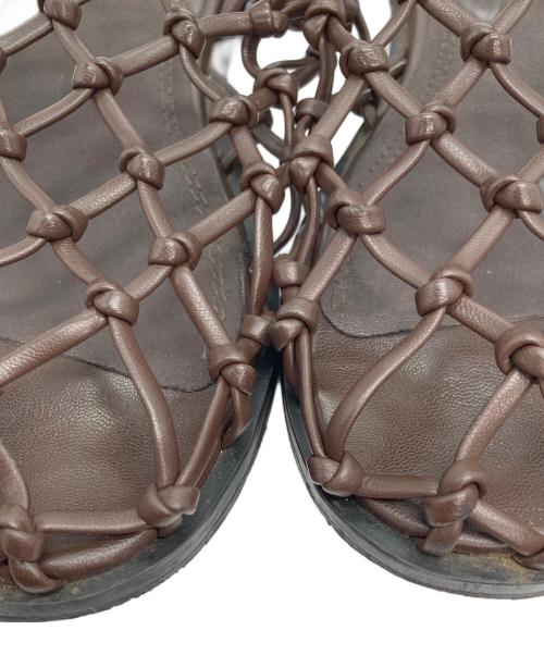anuke（アンヌーク）anuke (アンヌーク) Braid Flat Shoes メッシュサンダル ブラウン サイズ:サイズ表記無しの古着・服飾アイテム