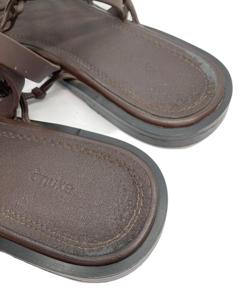 anuke（アンヌーク）anuke (アンヌーク) Braid Flat Shoes メッシュサンダル ブラウン サイズ:サイズ表記無しの古着・服飾アイテム