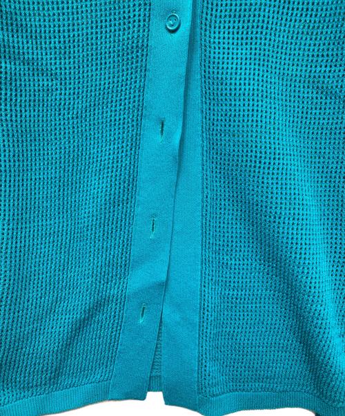BOTTEGA VENETA（ボッテガベネタ）BOTTEGA VENETA (ボッテガベネタ) Mesh Women's Cardigan メッシュニットカーディガン ターコイズ サイズ:XSの古着・服飾アイテム