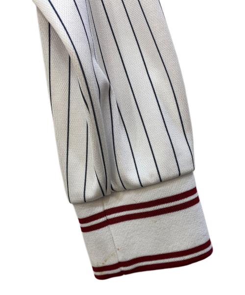 BASICKS（ベイシックス）BASICKS (ベイシックス) BS Oversized Stripe Football Shirt ベースボールシャツ ホワイト×ブラック サイズ:Sの古着・服飾アイテム