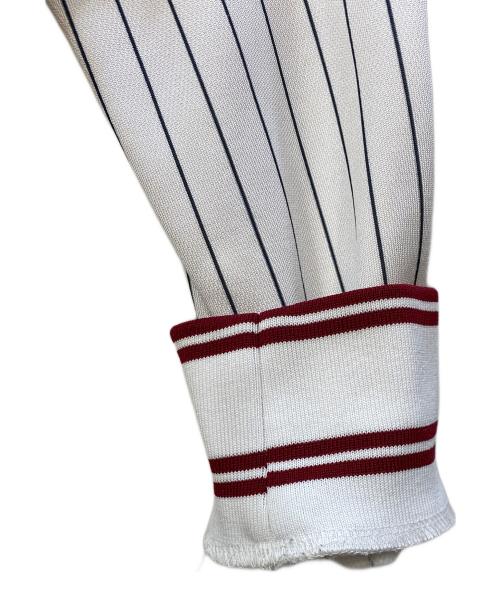 BASICKS（ベイシックス）BASICKS (ベイシックス) BS Oversized Stripe Football Shirt ベースボールシャツ ホワイト×ブラック サイズ:Sの古着・服飾アイテム