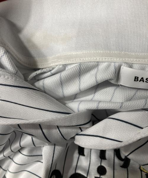 BASICKS（ベイシックス）BASICKS (ベイシックス) BS Oversized Stripe Football Shirt ベースボールシャツ ホワイト×ブラック サイズ:Sの古着・服飾アイテム