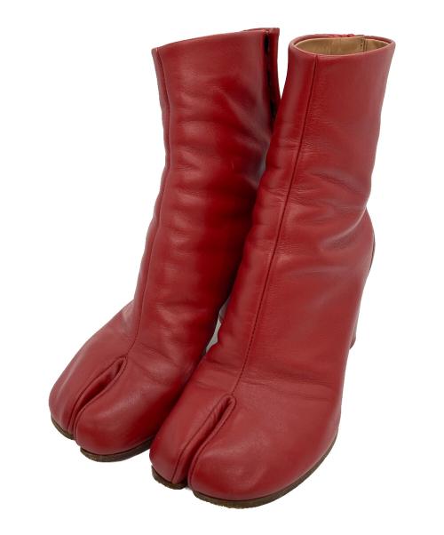 Maison Margiela 22（メゾンマルジェラ）Maison Margiela 22 (メゾンマルジェラ) tabi ヒールタビ ブーツ レッド サイズ:36の古着・服飾アイテム