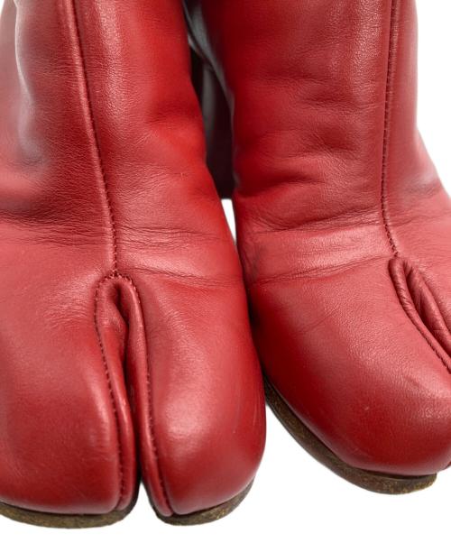 Maison Margiela 22（メゾンマルジェラ）Maison Margiela 22 (メゾンマルジェラ) tabi ヒールタビ ブーツ レッド サイズ:36の古着・服飾アイテム
