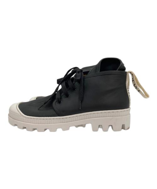 LOEWE（ロエベ）LOEWE (ロエベ) ストレッチ コンバットブーツ ブラック×ホワイト サイズ:SIZE 37の古着・服飾アイテム