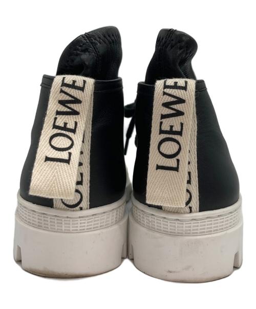 LOEWE（ロエベ）LOEWE (ロエベ) ストレッチ コンバットブーツ ブラック×ホワイト サイズ:SIZE 37の古着・服飾アイテム