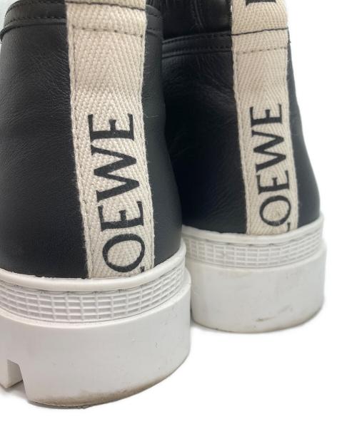 LOEWE（ロエベ）LOEWE (ロエベ) ストレッチ コンバットブーツ ブラック×ホワイト サイズ:SIZE 37の古着・服飾アイテム