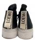 中古・古着 LOEWE (ロエベ) ストレッチ コンバットブーツ ブラック×ホワイト サイズ:SIZE 37：23000円
