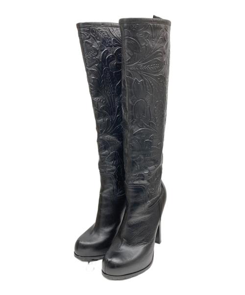 DSQUARED2（ディースクエアード）DSQUARED2 (ディースクエアード) ロングブーツ ブラック サイズ:SIZE 38の古着・服飾アイテム