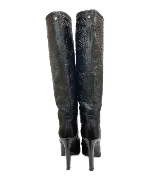 DSQUARED2（ディースクエアード）DSQUARED2 (ディースクエアード) ロングブーツ ブラック サイズ:SIZE 38の古着・服飾アイテム