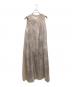 AMERI（アメリ）の古着「2WAY FLOWER LAYERED SHEER DRESS キャミソールワンピース」｜ベージュ×ホワイト