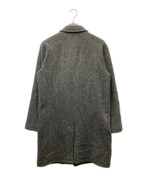 A.P.C.（アーペーセー）A.P.C. (アーペーセー) ツイード 比翼コート ブラック サイズ:Sの古着・服飾アイテム
