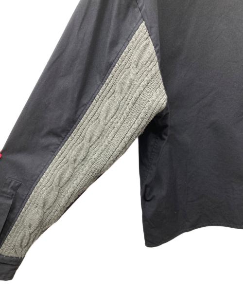 uniform experiment（ユニフォームエクスペリメント）uniform experiment (ユニフォームエクスペリメント) SLEEVE PANELED DOUBLE POCKET BIG SHIRT ダブルポケットビッグシャツ ブラック サイズ:FREEの古着・服飾アイテム