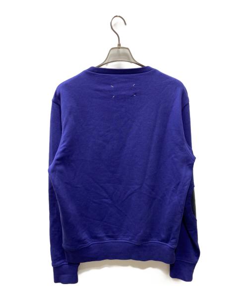 Maison Margiela 14（メゾンマルジェラ 14）Maison Margiela 14 (メゾンマルジェラ 14) 18AW Elbow Patch Crew Neck Sweater エルボーパッチスウェット ネイビー×ブラック サイズ:48の古着・服飾アイテム