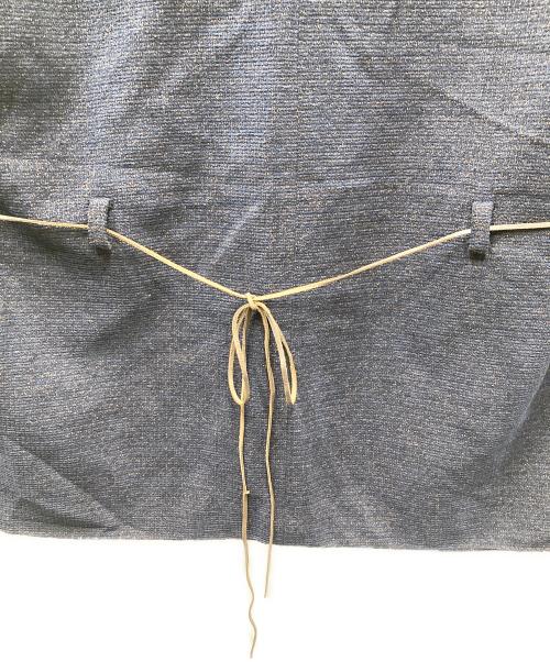 Gorsch（ゴーシュ）GORSCH (ゴーシュ) WOOLRAYON VELVETYARN WAISTCOAT ウールレーヨンベルベットヤーンウェイストコート ネイビー×ブラウン サイズ:48の古着・服飾アイテム