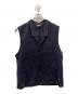 GORSCH（ゴーシュ）の古着「WOOLRAYON VELVETYARN WAISTCOAT ウールレーヨンベルベットヤーンウェイストコート」｜ネイビー×ブラウン