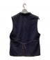 GORSCH (ゴーシュ) WOOLRAYON VELVETYARN WAISTCOAT ウールレーヨンベルベットヤーンウェイストコート ネイビー×ブラウン サイズ:48：12000円