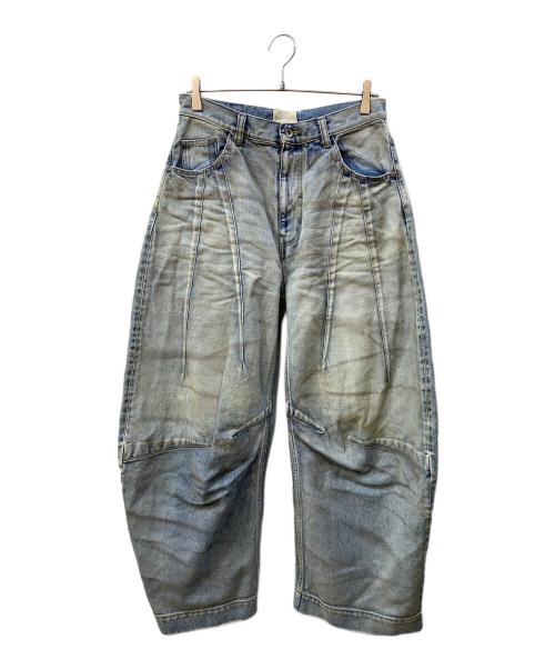 ourshes（アワシズ）ourshes (アワシズ) Dirty grunge balloon pants ダーティグランジバルーンデニムパンツ ブルー サイズ:46の古着・服飾アイテム