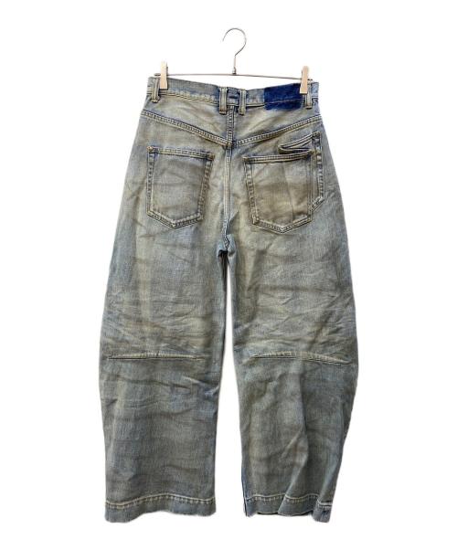 ourshes（アワシズ）ourshes (アワシズ) Dirty grunge balloon pants ダーティグランジバルーンデニムパンツ ブルー サイズ:46の古着・服飾アイテム