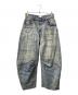ourshes（アワシズ）の古着「Dirty grunge balloon pants ダーティグランジバルーンデニムパンツ」｜ブルー