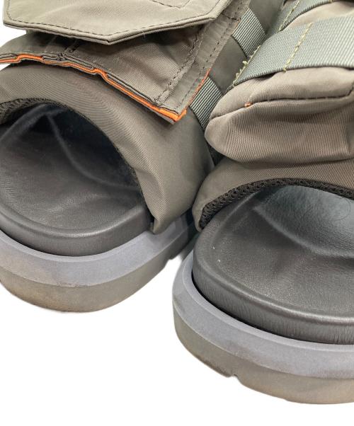 sacai（サカイ）sacai (サカイ) 24SS ポーチ付き スライドサンダル オリーブ サイズ:SIZE 43の古着・服飾アイテム