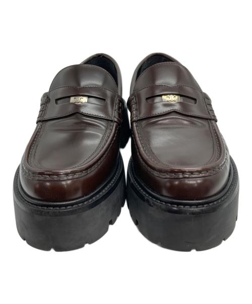 CELINE（セリーヌ）CELINE (セリーヌ) バルキー ペニー チャンキー ローファー ブラウン サイズ:SIZE 44の古着・服飾アイテム