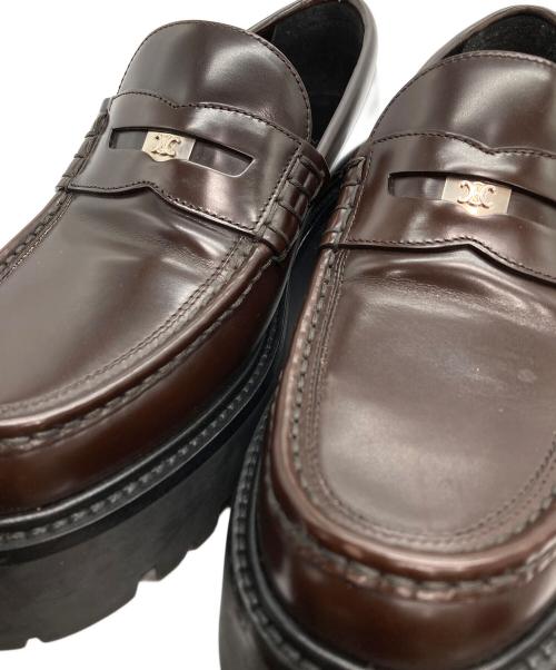 CELINE（セリーヌ）CELINE (セリーヌ) バルキー ペニー チャンキー ローファー ブラウン サイズ:SIZE 44の古着・服飾アイテム
