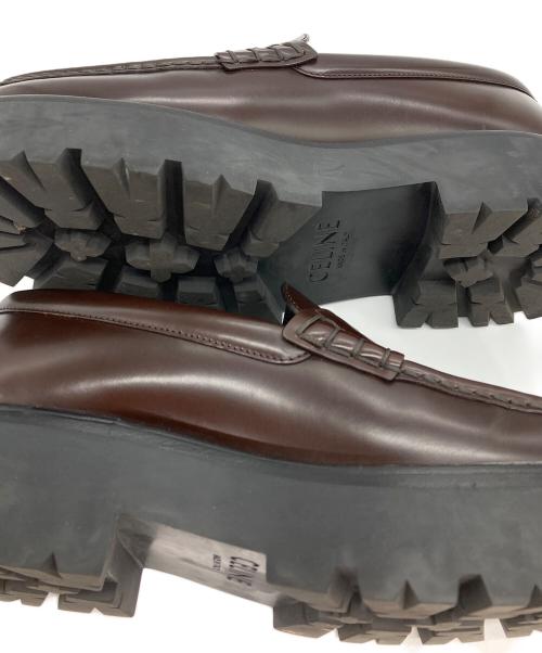 CELINE（セリーヌ）CELINE (セリーヌ) バルキー ペニー チャンキー ローファー ブラウン サイズ:SIZE 44の古着・服飾アイテム