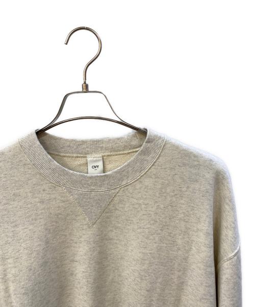 OVY（オヴィー）OVY (オヴィー) Gusset French Terry P/O Sweat 前Vガゼットスウェット アイボリー サイズ:XLの古着・服飾アイテム