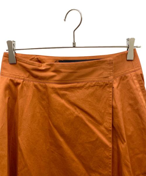 DRAWER（ドゥロワー）Drawer (ドゥロワー) ロングフレアースカート オレンジ サイズ:38の古着・服飾アイテム
