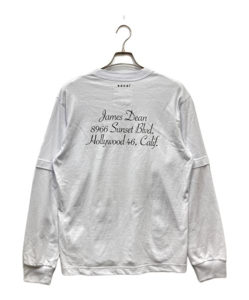 sacai（サカイ）sacai (サカイ) 25SS James Dean L/S T-shirt 長袖カットソー ホワイト サイズ:2の古着・服飾アイテム