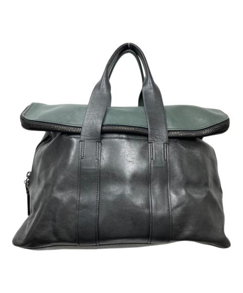 3.1 phillip lim（スリーワンフィリップリム）3.1 phillip lim (スリーワンフィリップリム) レザートートバッグ ブラック×グリーンの古着・服飾アイテム