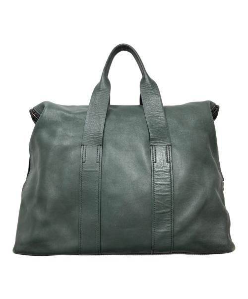 3.1 phillip lim（スリーワンフィリップリム）3.1 phillip lim (スリーワンフィリップリム) レザートートバッグ ブラック×グリーンの古着・服飾アイテム