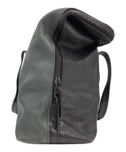 3.1 phillip lim（スリーワンフィリップリム）3.1 phillip lim (スリーワンフィリップリム) レザートートバッグ ブラック×グリーンの古着・服飾アイテム