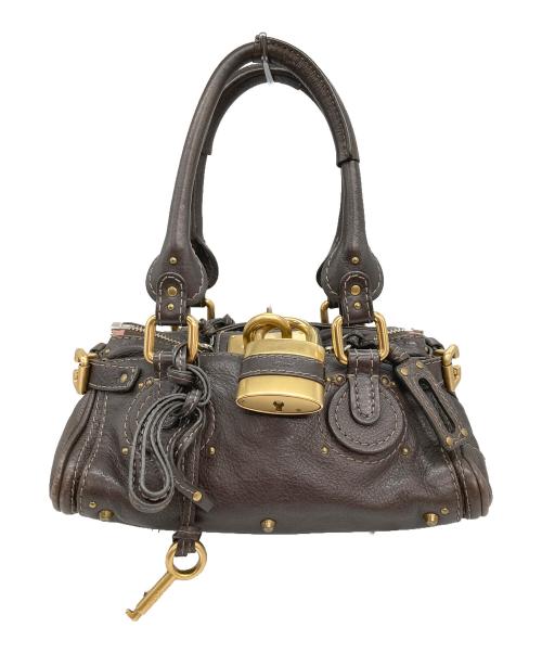 Chloe（クロエ）Chloe (クロエ) パディントン レザー ミニ ハンドバッグ ダークブラウンの古着・服飾アイテム