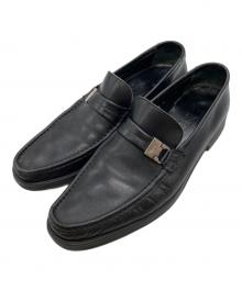 Salvatore Ferragamo（サルヴァトーレ フェラガモ）の古着「ローファー　15661」｜ブラック