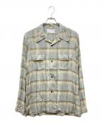SUGARHILLシュガーヒル）の古着「OMBRE PLAID OPEN COLLAR SHIRTS オンブレプレイドオープンカラーシャツ」｜ブルー×イエロー