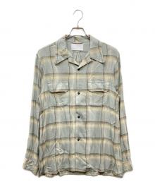 SUGARHILL（シュガーヒル）の古着「OMBRE PLAID OPEN COLLAR SHIRTS オンブレプレイドオープンカラーシャツ」｜ブルー×イエロー