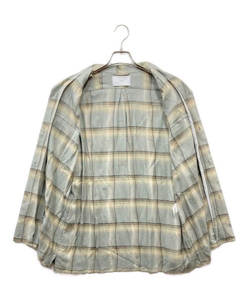 SUGARHILL（シュガーヒル）SUGARHILL (シュガーヒル) OMBRE PLAID OPEN COLLAR SHIRTS オンブレプレイドオープンカラーシャツ ブルー×イエロー サイズ:2の古着・服飾アイテム