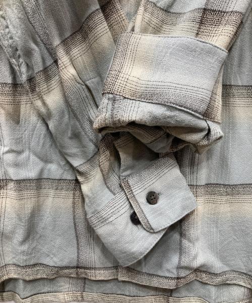 SUGARHILL（シュガーヒル）SUGARHILL (シュガーヒル) OMBRE PLAID OPEN COLLAR SHIRTS オンブレプレイドオープンカラーシャツ ブルー×イエロー サイズ:2の古着・服飾アイテム
