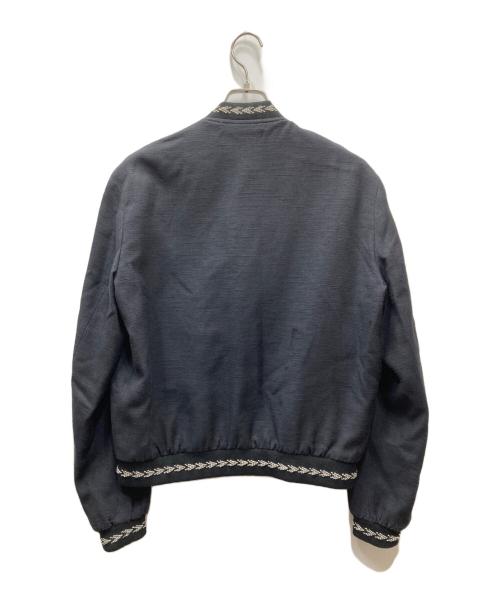 Saint Laurent Paris（サンローランパリ）Saint Laurent Paris (サンローランパリ) シルク混ジップアップボンバージャケット ブラック サイズ:52の古着・服飾アイテム