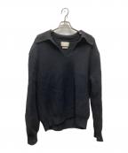 YOKEヨーク）の古着「Rib Skipper Sweater スキッパーネックニット」｜ブラック