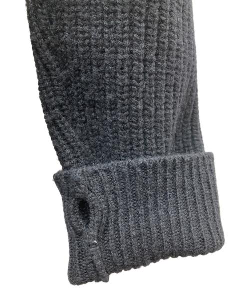 YOKE（ヨーク）YOKE (ヨーク) Rib Skipper Sweater スキッパーネックニット ブラック サイズ:3の古着・服飾アイテム