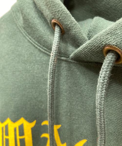 WACKO MARIA（ワコマリア）WACKO MARIA (ワコマリア) Champion (チャンピオン) REVERSE WEAVEプルオーバーパーカー グリーン×イエロー サイズ:Mの古着・服飾アイテム