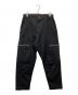 COMME des GARCONS HOMME DEUX（コムデギャルソン オム ドゥ）の古着「ポリ縮絨 ジップデザインパンツ」｜ブラック