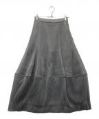UN3D.アンスリード）の古着「DOUBLE FACE MESH COCOON SKIRT メッシュコクーンスカート」｜グレー